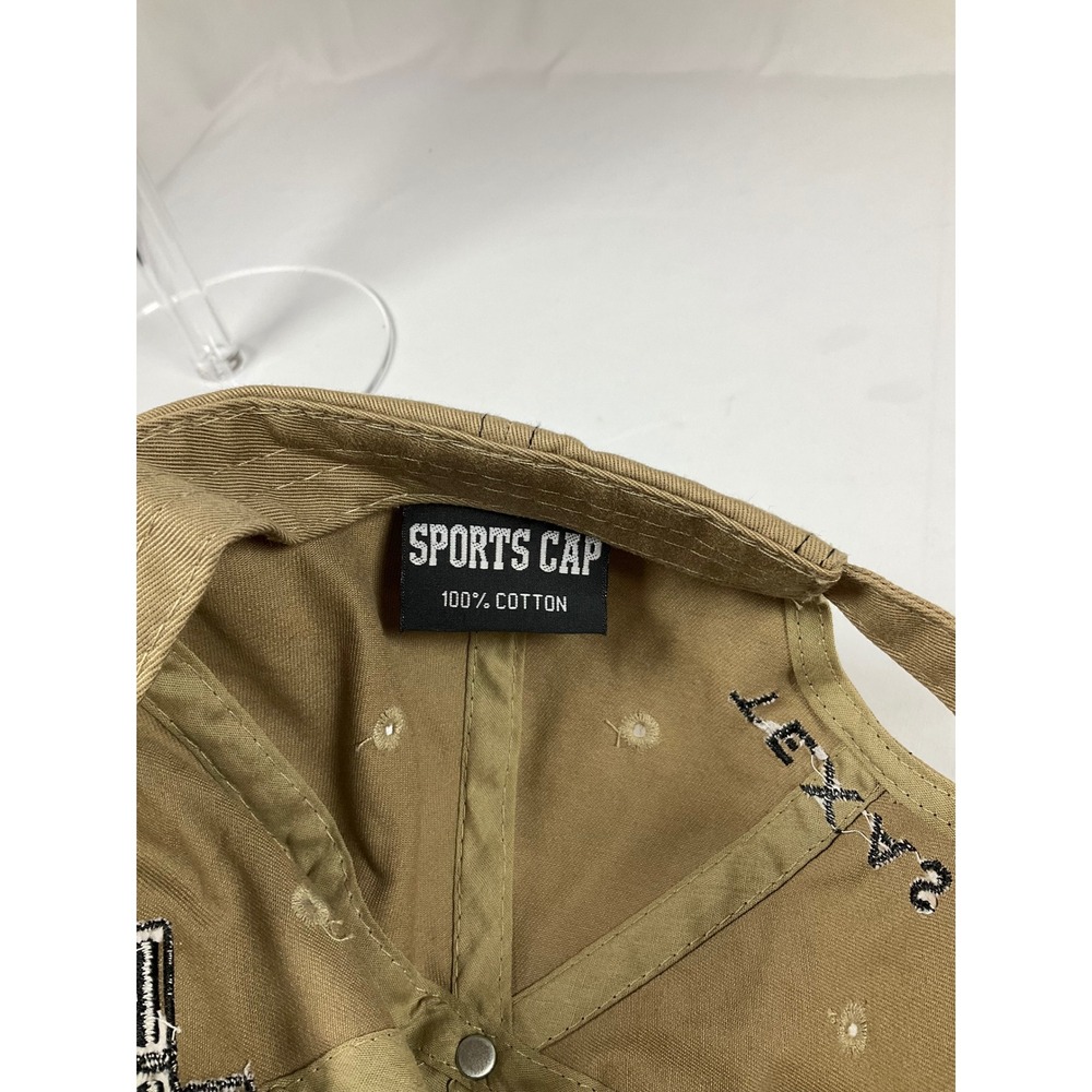 Texas TX Embroidered Baseball Cap Khaki Tan Cotton Adjustable Dad Hat Mens - Picture 7 of 8